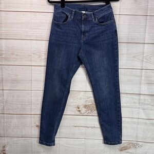 LL Bean 1912 Denim Skinny Jeans Blue CoolMax Dark Wash 508213 Womens 8 Pet
